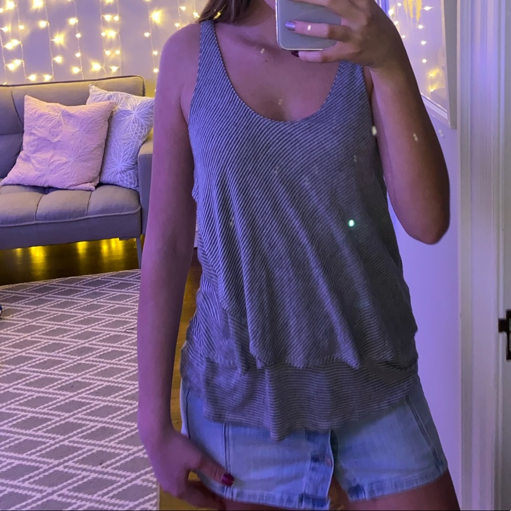 Cute strappy striped tank top